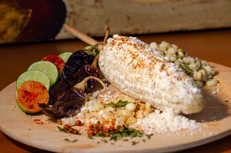 Corn on the cob with chili butter