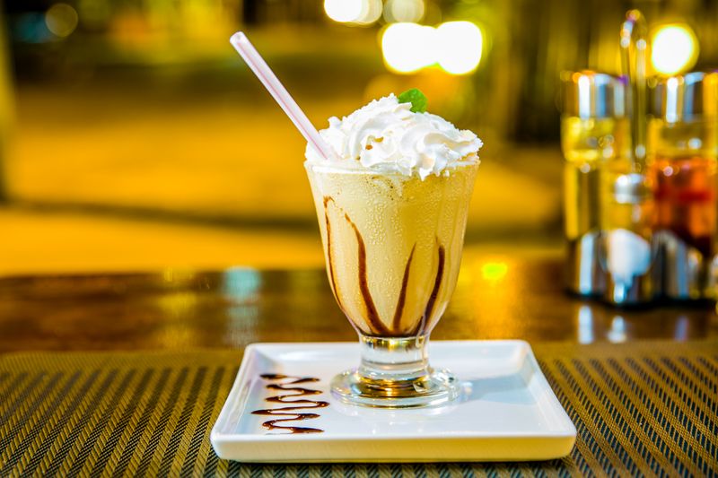 Creamy vanilla milkshake